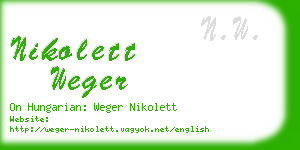 nikolett weger business card